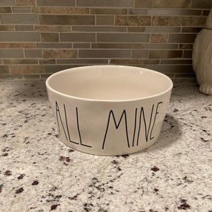 Rae Dunn large ALL MINE 8” dog bowl